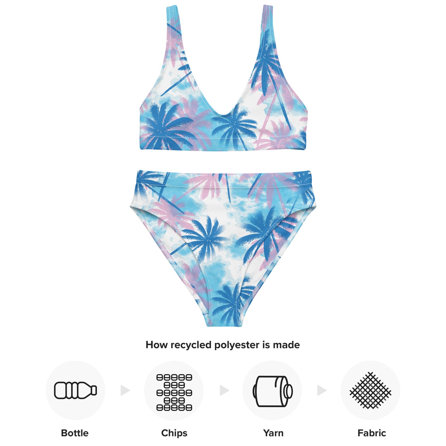 Recycled high-waisted bikini