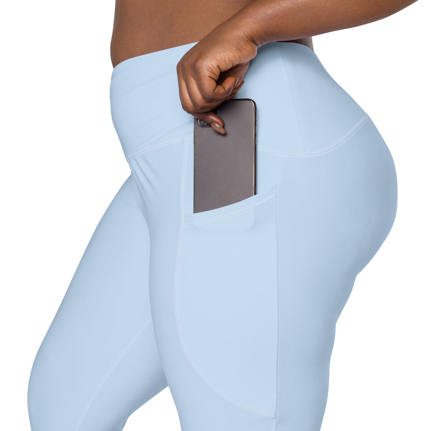 Crossover leggings with pockets