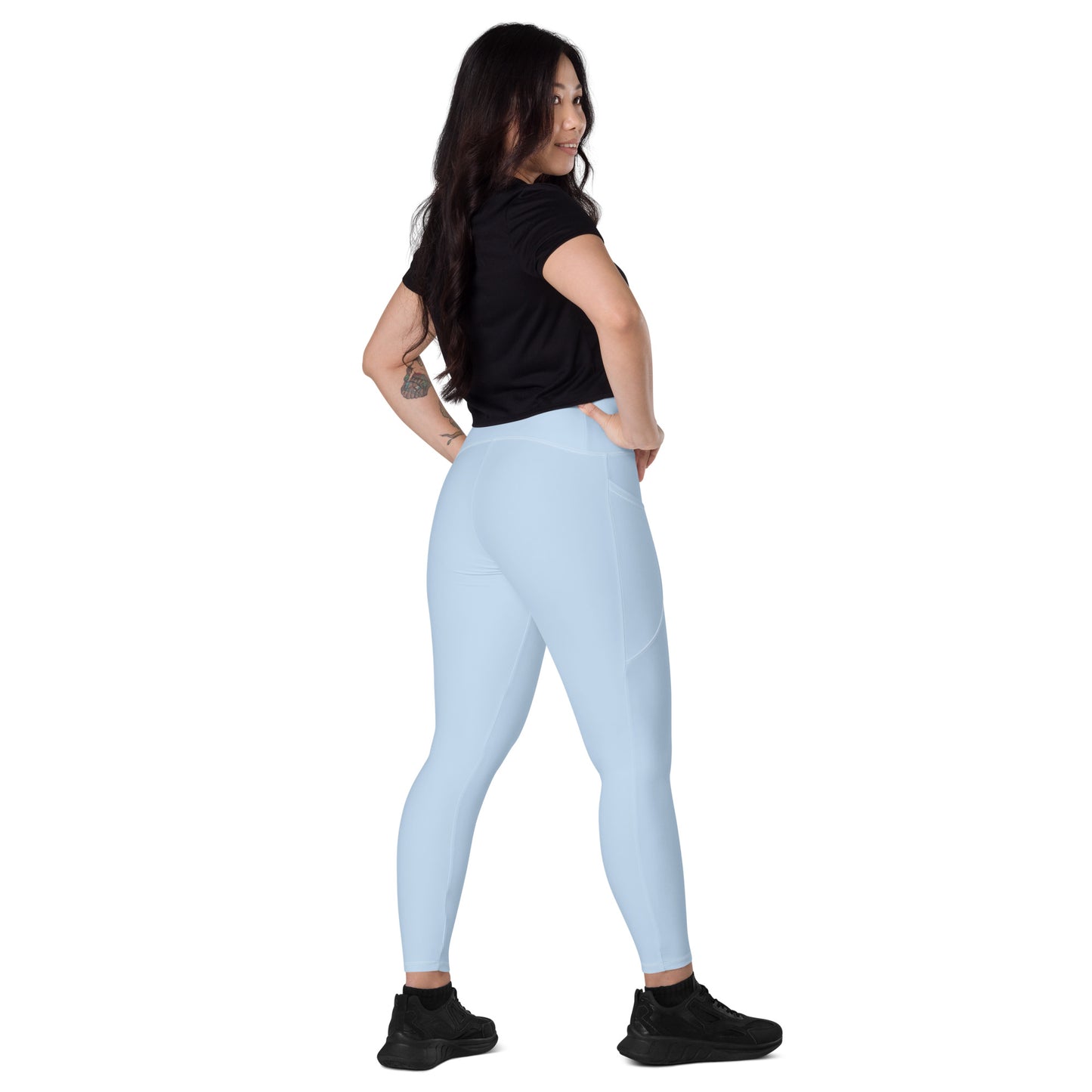 Crossover leggings with pockets