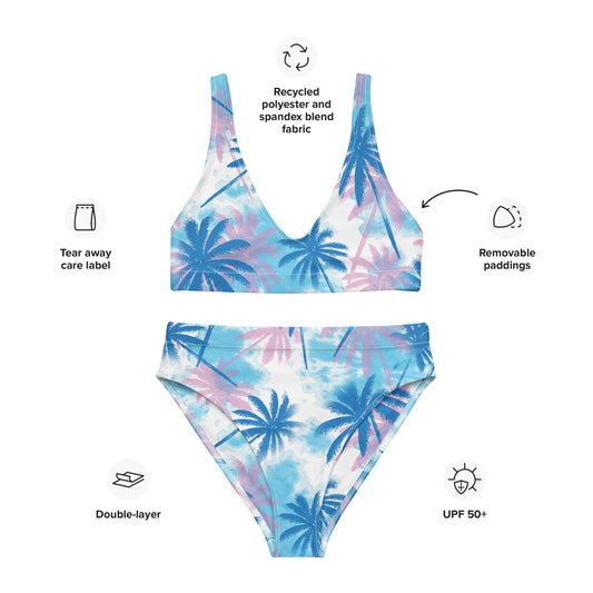 Recycled high-waisted bikini