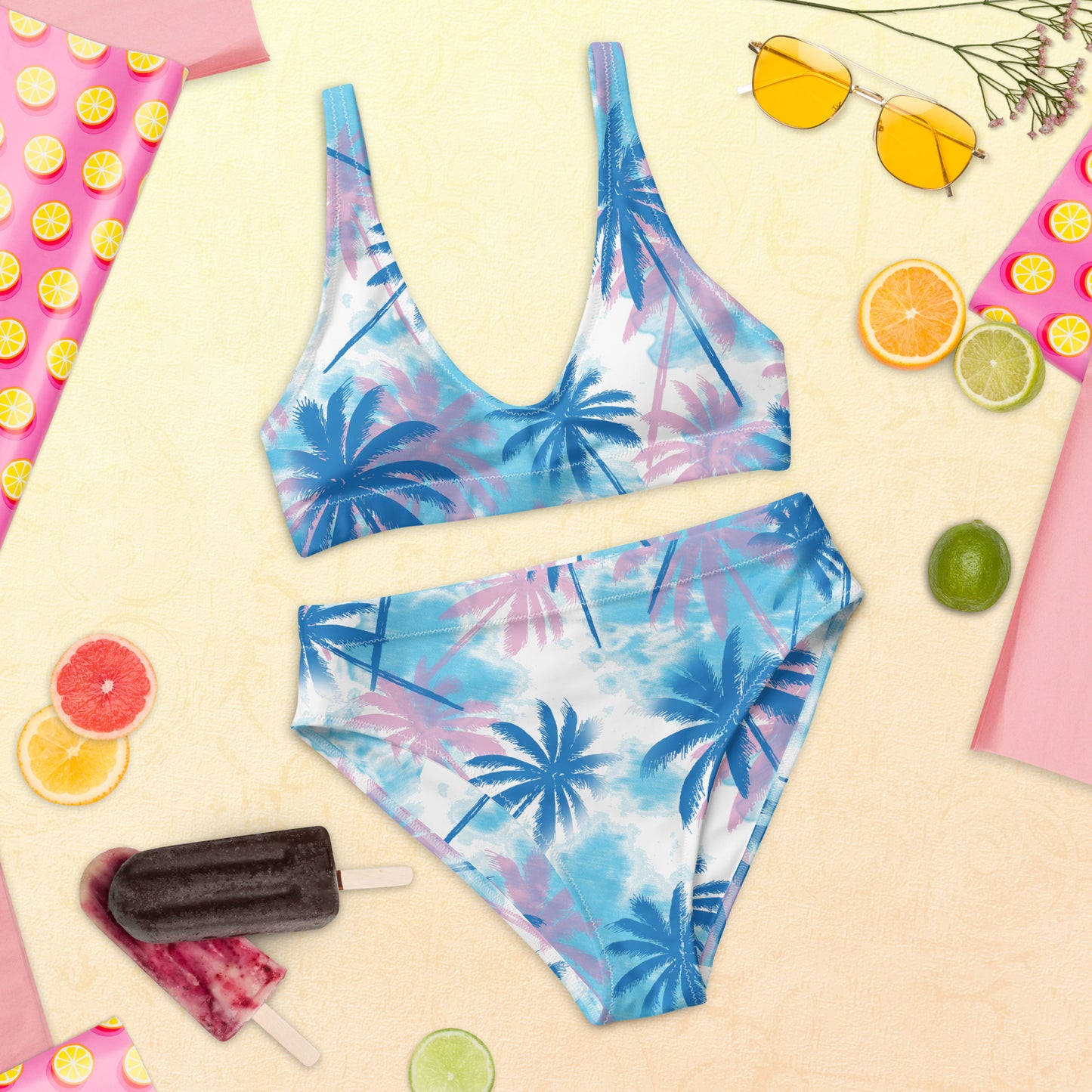 Recycled high-waisted bikini