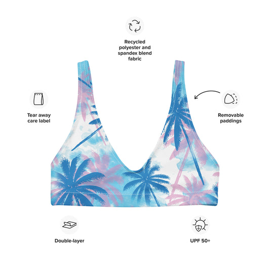 Recycled padded bikini top