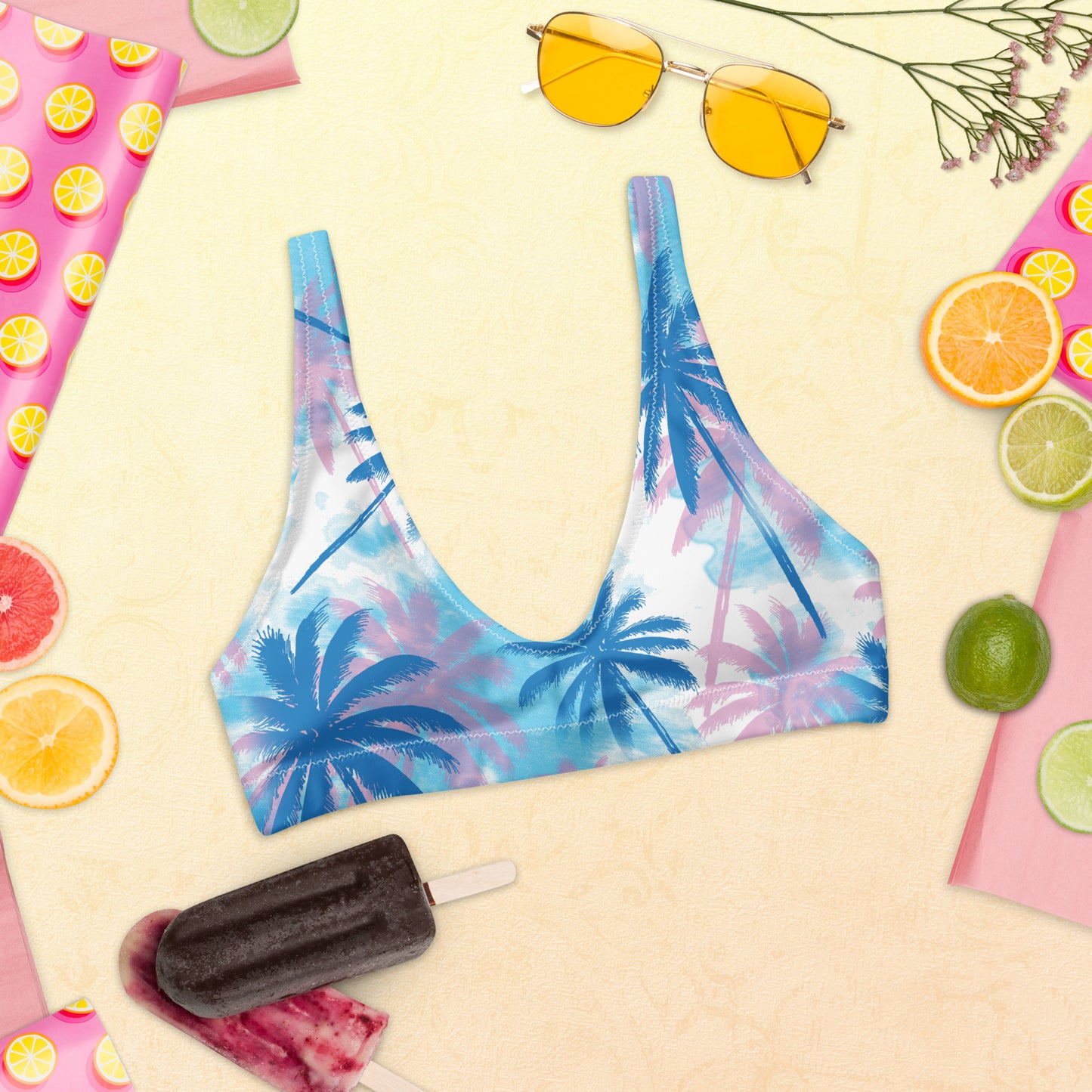 Recycled padded bikini top