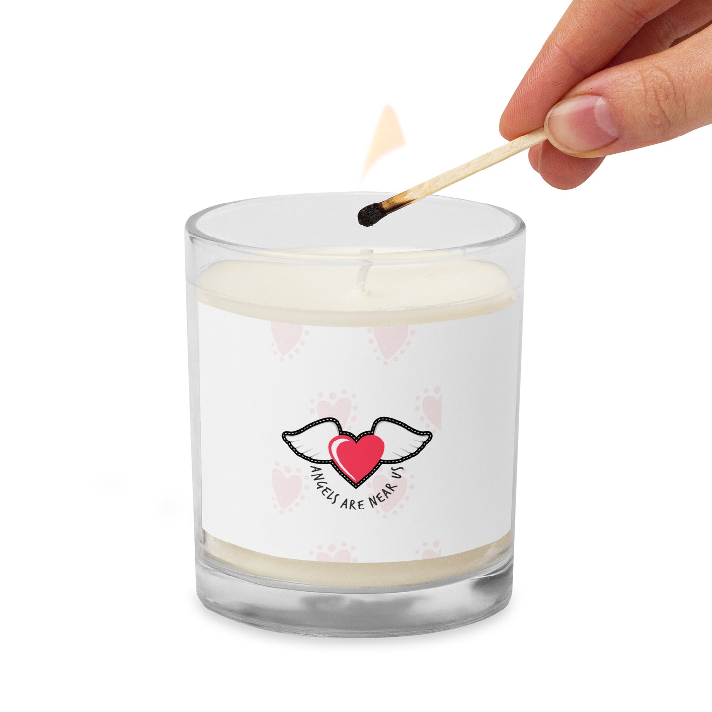 Glass jar soy wax candle