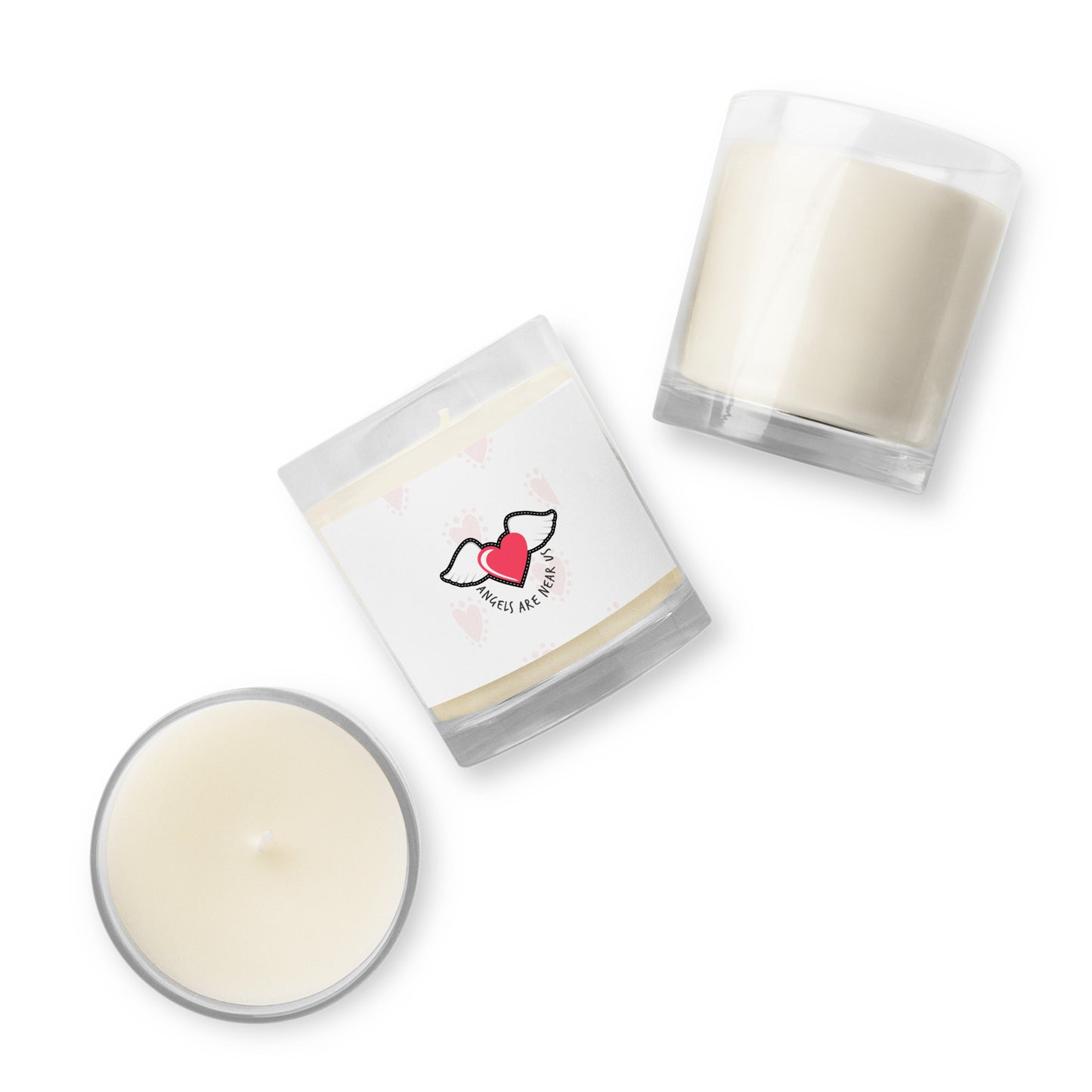 Glass jar soy wax candle